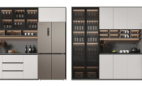 Modern Wine Cabinet 3d model