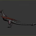 Game Movie Character Red Winged Dragon With Scaled Body And Sharp Claws
