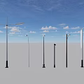 Retro street lamp 3d model