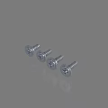 Pad flat tail self-tapping screw national standard metric screw fastener fixing piece 3d model