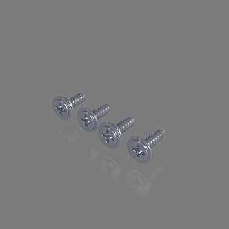 Pad flat tail self-tapping screw national standard metric screw fastener fixing piece 3d model