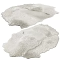 Plush Shaped Rug with Soft Textured Surface for Modern Home Decor 3d model