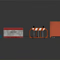 Traffic Control Equipment Including Barriers Warning Devices And Orange Blue Red Cabinets