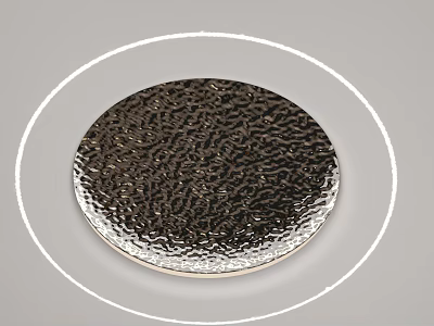 Textured Metallic Circular Ceiling Panel Design For Modern Interior Spaces 3d model