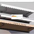 Scalloped Edge Awnings for Cafe Diner Outdoor Use in White and Brown Design