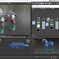 Mythical Skeleton Horse With Ornate Saddle Green Hooves And Red Accents