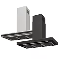 Sleek Modern Black and White Kitchen Range Hoods as Stylish Appliances