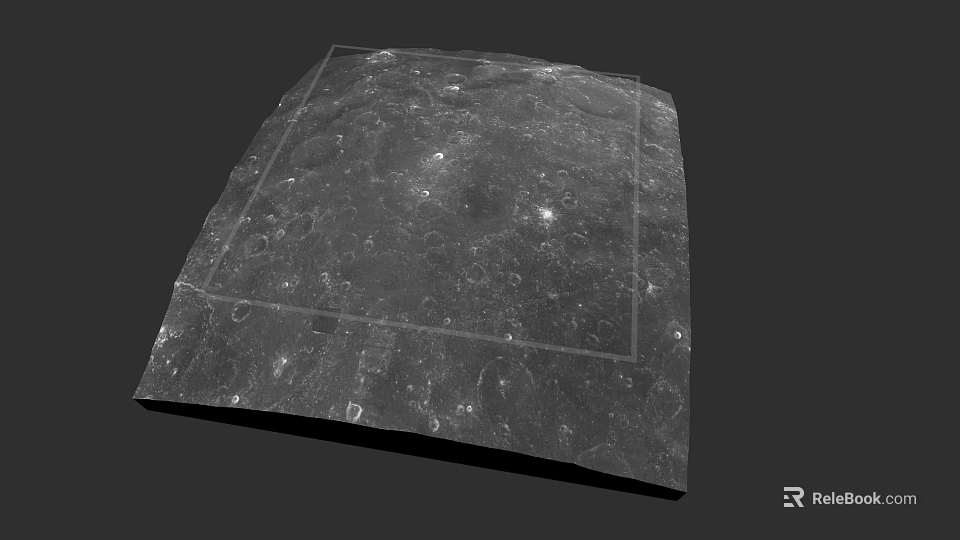 Detailed Lunar Surface Model With Craters For Space Exploration Research 3d model 