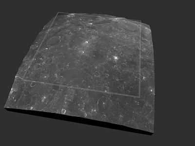 Detailed Lunar Surface Model With Craters For Space Exploration Research 3d model