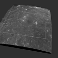 Detailed Lunar Surface Model With Craters For Space Exploration Research