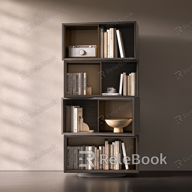 Modern bookcase bookcase combination model