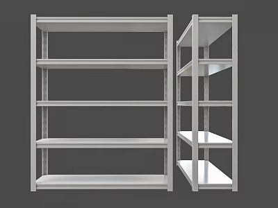 Modern Metal Display Shelves With Multi Tiered Design For Retail Storage 3d model