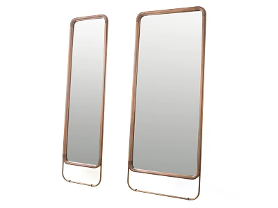 Modern Mirror Dressed Mirror Decorative Mirror Floor Full-length Mirror Solid Wood Decorative Mirror 3d model