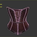 Classic Brown And Red Leather Corset With Back Lacing Design As Daily Lifestyle Product