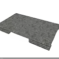 Natural Gray Spliced Wooden Stone Slab For Modern Kitchen Countertop Surface