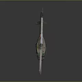 Military Utility Helicopter With Rotors And Detailed Fuselage On Gray Backdrop