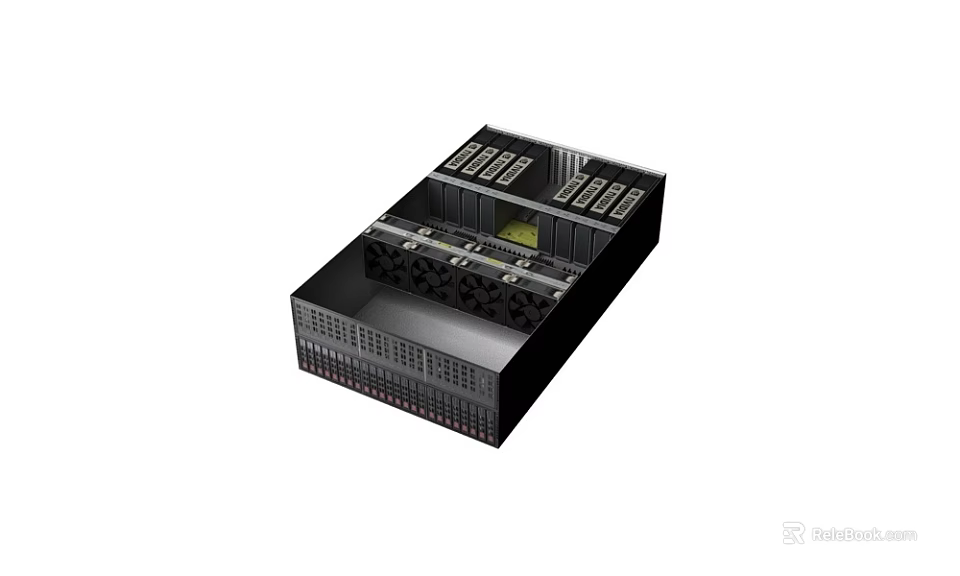 High Performance Rack Mounted Server Hardware Unit for Data Center Network Storage Systems 3d model