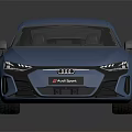 Audi Blue Modern Sports Sedan With Sporty Exterior Design And Alloy Wheels
