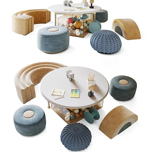 Modern Children's Tables and Chairs 3d model