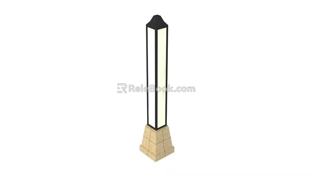 Landscape lamp column 3d model