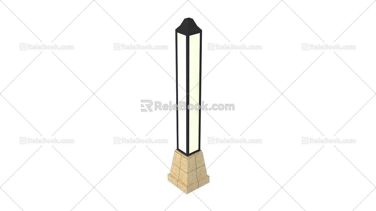 Landscape lamp column 3d model