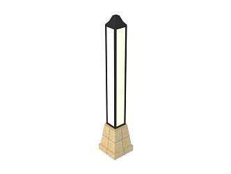 Landscape lamp column 3d model