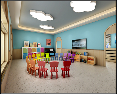 Modern Kindergarten 3d model