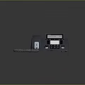 Modern Office Landline Phone With Handset Keypad And Digital Display Screen