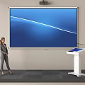 Display Rostrum Projection Curtain Projector 3d model