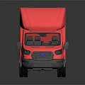 Pink Box Truck With Smooth Exterior And Reflective Surface Design