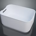 White Plastic Pet Storage Box For Animal Supplies With Handle