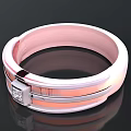 Elegant Pink Silver Ring With Square Diamond Shiny Design For Daily Use