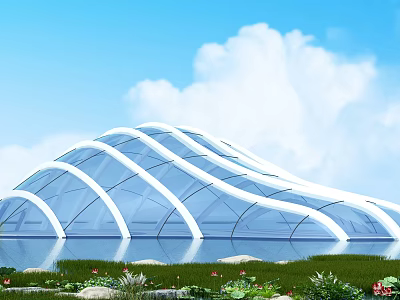 modern office building 3d model