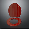 Open Red Wooden Toilet Seat Design For Bathroom Living Essentials With Modern Look