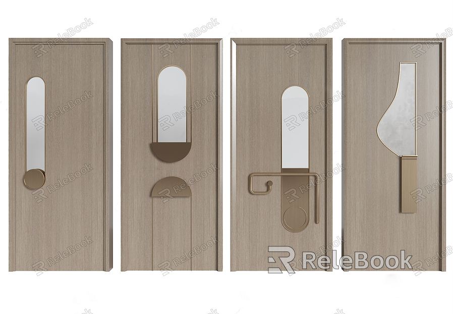 Modern swing door single door model