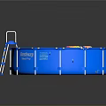 Kids Friendly Bestway Steel Pro Round Pool With Colorful Float And Ladder
