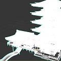 Traditional Chinese Ancient Architecture Featuring Multi Story Pagoda Black Roof And Wooden Structure