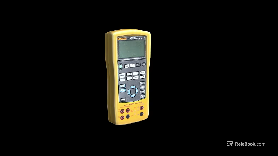 Fluke Handheld Digital Multimeter Portable Electronic Measuring Device With LCD Display And Control Buttons 3d model 