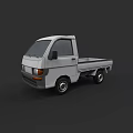 White Compact Single Cab Small Truck With Open Utility Bed Design 3d model
