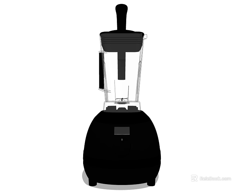 Electric Black Blender With Transparent Jar For Home Kitchen Daily Use 3d model 
