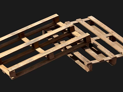 Rustic Wooden Cabin Constructed Using Pallet Wood For Cozy Living Space 3d model