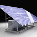 Commercial Solar Power Equipment With Photovoltaic Panels And Metal Support Frame