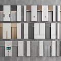 Modern Style Elevator Lobby Design With Various Materials And Wall Panels 3d model