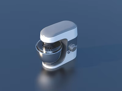 Modern Electric Kitchen Mixer With Stainless Steel Bowl And Sleek Design 3d model