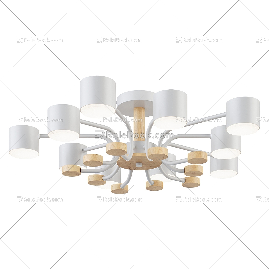 Nordic Simple Chandelier 3d model