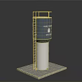 Industrial Fuel Saving System Tower With Metal Ladder And Concrete Platform