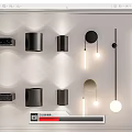 Modern Minimalist Interior Wall Lamps With Black Metal Sleek Lines And Various Designs