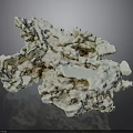 Natural White And Beige Rock Formation With Irregular Complex Surface Texture