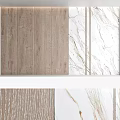 Modern Elegant Feature Wall With Gray Panels Black Marble And Golden Lines