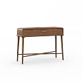 Modern Wooden Console Table With Drawers And Cross Legs Design
